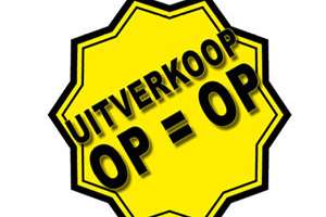 uitverkoop op = op supplementen